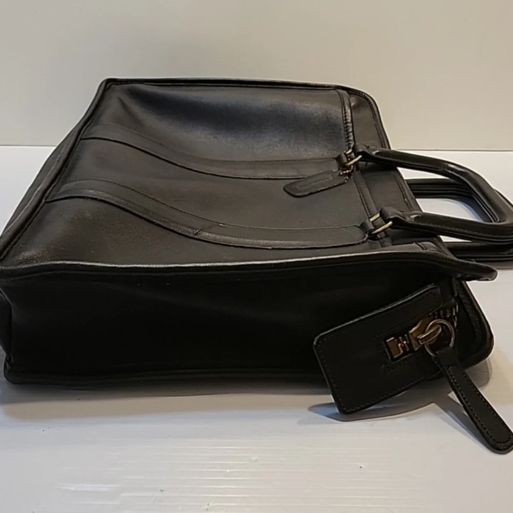 Coach Embassy Briefcase Portfolio Laptop Bag Black Leather 076-8031